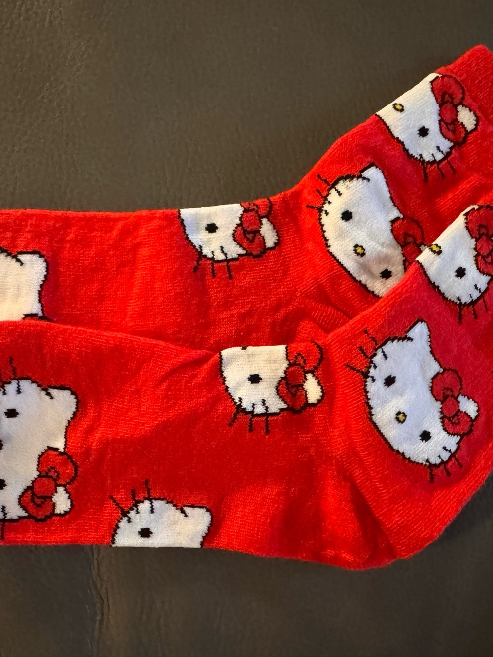 NWOT Hello Kitty Red and White Character Crew Socks